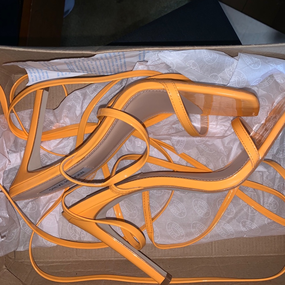 Steve Madden Orange Strappy Heels